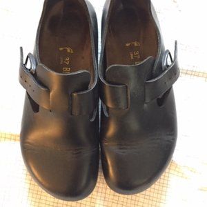 Birkenstock London Clog Shoe Black Leather